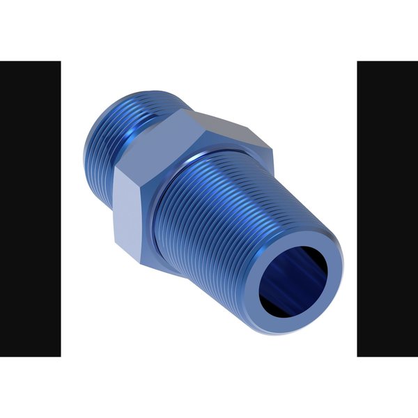 Aeroquip -8 AN Male To 1/4 Inch Pipe Thread, Anodized, Blue, Aluminum FCM2006